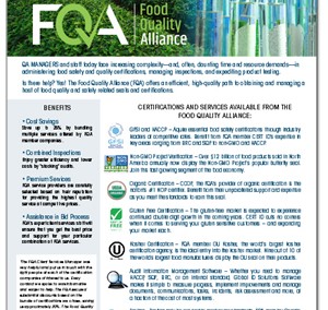 Manage Food Safety Certifications | Flyer